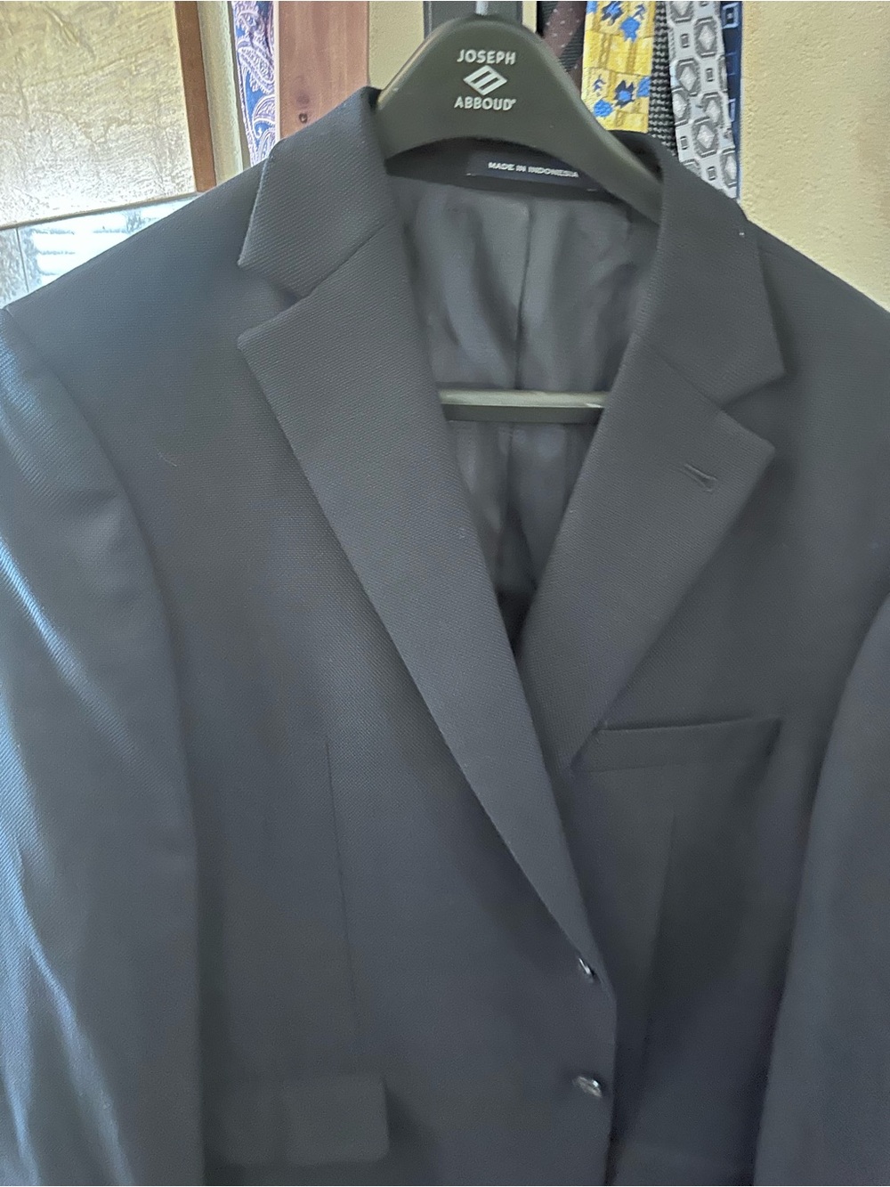 Joseph Abboud Men's Dark Navy Textured Sport Coat